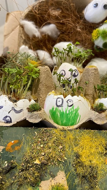 Egg cress head competition entry