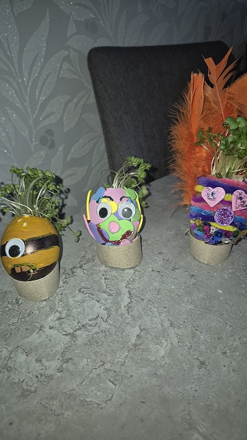 Egg cress head competition entry