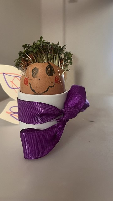 Egg cress head competition entry