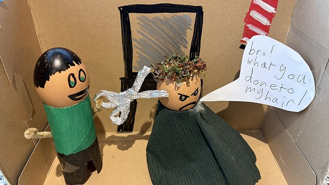 Egg cress head competition entry