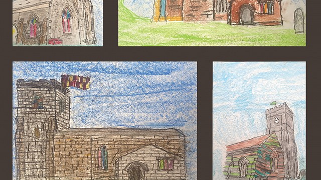 Pupils bus-shelter artwork, March 2026