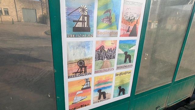 Pupils bus-shelter artwork, March 2026