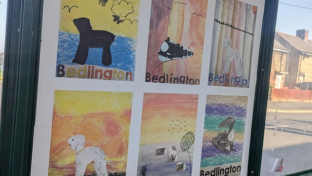 Pupils bus-shelter artwork, March 2026
