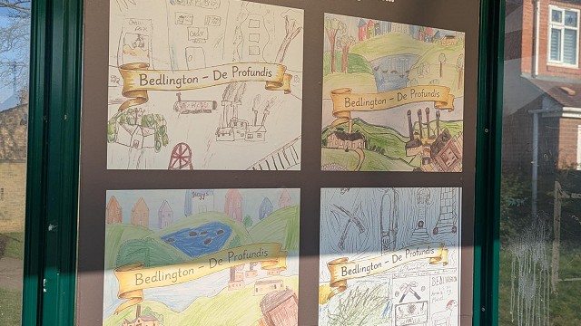 Pupils bus-shelter artwork, March 2026